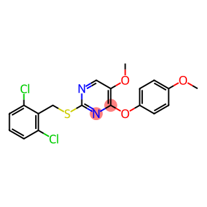 2-{[(2,6-dichlorophenyl)methyl]sulfanyl}-5-methoxy-4-(4-methoxyphenoxy)pyrimidine