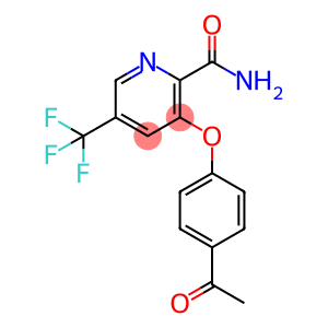 3-(4-ACETYLPHENOXY)-5-(TRIFLUOROMETHYL)-2-PYRIDINECARBOXAMIDE