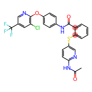 Benzamide, 2-[[6-(acetylamino)-3-pyridinyl]thio]-N-[4-[[3-chloro-5-(trifluoromethyl)-2-pyridinyl]oxy]phenyl]-
