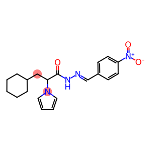 3-CYCLOHEXYL-N'-[(E)-(4-NITROPHENYL)METHYLIDENE]-2-(1H-PYRROL-1-YL)PROPANOHYDRAZIDE