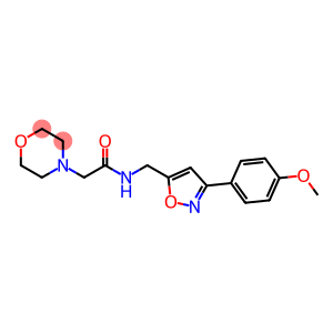 N-([3-(4-METHOXYPHENYL)-5-ISOXAZOLYL]METHYL)-2-MORPHOLINOACETAMIDE