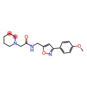 N-([3-(4-METHOXYPHENYL)-5-ISOXAZOLYL]METHYL)-2-PIPERIDINOACETAMIDE