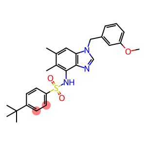 4-(TERT-BUTYL)-N-[1-(3-METHOXYBENZYL)-5,6-DIMETHYL-1H-1,3-BENZIMIDAZOL-4-YL]BENZENESULFONAMIDE