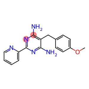 5-[(4-methoxyphenyl)methyl]-2-(pyridin-2-yl)pyrimidine-4,6-diamine