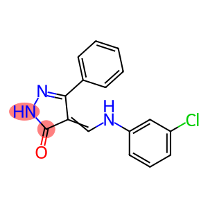 4-[(3-CHLOROANILINO)METHYLENE]-5-PHENYL-2,4-DIHYDRO-3H-PYRAZOL-3-ONE