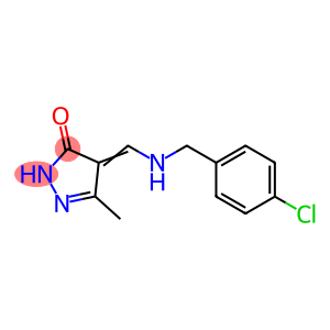 4-([(4-CHLOROBENZYL)AMINO]METHYLENE)-5-METHYL-2,4-DIHYDRO-3H-PYRAZOL-3-ONE