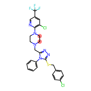 4-CHLOROBENZYL 5-((4-[3-CHLORO-5-(TRIFLUOROMETHYL)-2-PYRIDINYL]PIPERAZINO)METHYL)-4-PHENYL-4H-1,2,4-TRIAZOL-3-YL SULFIDE