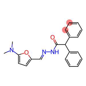 Benzeneacetic  acid,  -alpha--phenyl-,  [[5-(dimethylamino)-2-furanyl]methylene]hydrazide  (9CI)