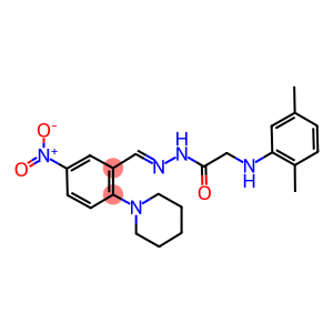 2-(2,5-dimethylanilino)-N'-[5-nitro-2-(1-piperidinyl)benzylidene]acetohydrazide