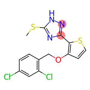 2,4-DICHLOROBENZYL 2-[5-(METHYLSULFANYL)-4H-1,2,4-TRIAZOL-3-YL]-3-THIENYL ETHER