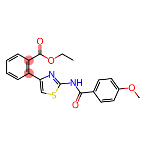 Benzoic acid, 2-[2-[(4-methoxybenzoyl)amino]-4-thiazolyl]-, ethyl ester