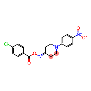 4-([(4-CHLOROBENZOYL)OXY]IMINO)-1-(4-NITROPHENYL)PIPERIDINE