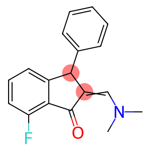 2-[(DIMETHYLAMINO)METHYLENE]-7-FLUORO-3-PHENYL-1-INDANONE