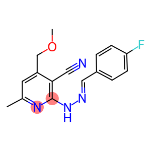 2-[2-(4-fluorobenzylidene)hydrazino]-4-(methoxymethyl)-6-methylnicotinonitrile