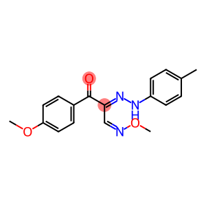 (2E,3E)-3-(methoxyimino)-1-(4-methoxyphenyl)-2-[2-(4-methylphenyl)hydrazin-1-ylidene]propan-1-one