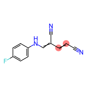 4-[(4-FLUOROANILINO)METHYLENE]-2-PENTENEDINITRILE