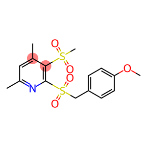 2-[(4-METHOXYBENZYL)SULFONYL]-4,6-DIMETHYL-3-(METHYLSULFONYL)PYRIDINE