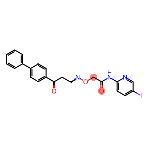 2-([(3-[1,1'-BIPHENYL]-4-YL-3-OXOPROPYLIDENE)AMINO]OXY)-N-(5-IODO-2-PYRIDINYL)ACETAMIDE