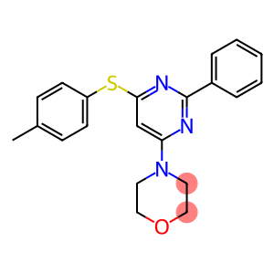 4-(6-[(4-methylphenyl)sulfanyl]-2-phenyl-4-pyrimidinyl)morpholine