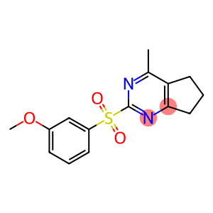 2-[(3-METHOXYPHENYL)SULFONYL]-4-METHYL-6,7-DIHYDRO-5H-CYCLOPENTA[D]PYRIMIDINE