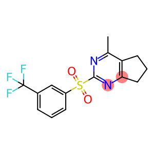 4-METHYL-2-([3-(TRIFLUOROMETHYL)PHENYL]SULFONYL)-6,7-DIHYDRO-5H-CYCLOPENTA[D]PYRIMIDINE