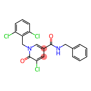 N-BENZYL-5-CHLORO-1-(2,6-DICHLOROBENZYL)-6-OXO-1,6-DIHYDRO-3-PYRIDINECARBOXAMIDE