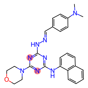 4-(dimethylamino)benzaldehyde [4-(4-morpholinyl)-6-(1-naphthylamino)-1,3,5-triazin-2-yl]hydrazone