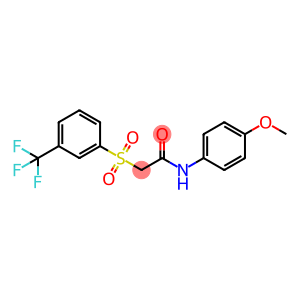 N-(4-METHOXYPHENYL)-2-([3-(TRIFLUOROMETHYL)PHENYL]SULFONYL)ACETAMIDE