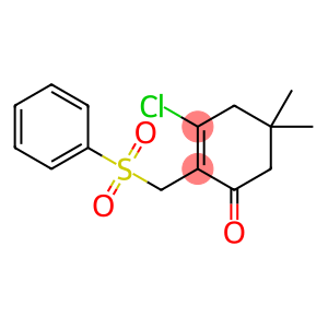 3-CHLORO-5,5-DIMETHYL-2-[(PHENYLSULFONYL)METHYL]-2-CYCLOHEXEN-1-ONE