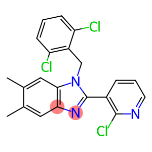 2-(2-CHLORO-3-PYRIDINYL)-1-(2,6-DICHLOROBENZYL)-5,6-DIMETHYL-1H-1,3-BENZIMIDAZOLE