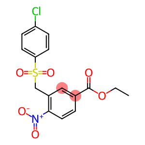 ETHYL 3-([(4-CHLOROPHENYL)SULFONYL]METHYL)-4-NITROBENZENECARBOXYLATE