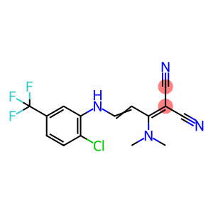 2-[3-[2-CHLORO-5-(TRIFLUOROMETHYL)ANILINO]-1-(DIMETHYLAMINO)-2-PROPENYLIDENE]MALONONITRILE