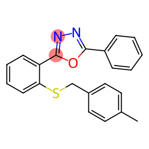 2-(2-[(4-METHYLBENZYL)SULFANYL]PHENYL)-5-PHENYL-1,3,4-OXADIAZOLE