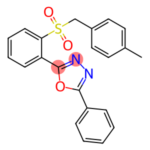 2-(2-[(4-METHYLBENZYL)SULFONYL]PHENYL)-5-PHENYL-1,3,4-OXADIAZOLE