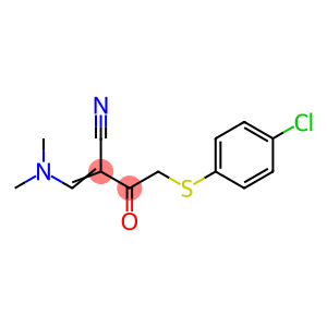 2-(2-[(4-CHLOROPHENYL)SULFANYL]ACETYL)-3-(DIMETHYLAMINO)ACRYLONITRILE