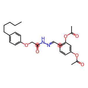 3-(acetyloxy)-4-{2-[(4-pentylphenoxy)acetyl]carbohydrazonoyl}phenyl acetate