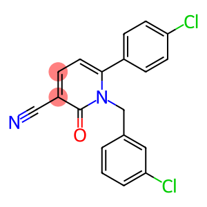 1-(3-CHLOROBENZYL)-6-(4-CHLOROPHENYL)-2-OXO-1,2-DIHYDRO-3-PYRIDINECARBONITRILE