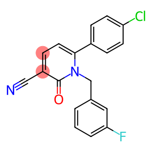 6-(4-chlorophenyl)-1-[(3-fluorophenyl)methyl]-2-oxo-1,2-dihydropyridine-3-carbonitrile