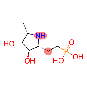 Phosphonic acid, [2-[(2R,3R,4R,5S)-3,4-dihydroxy-5-methyl-2-pyrrolidinyl]ethyl]- (9CI)