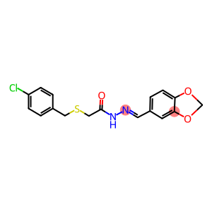 N'-(1,3-benzodioxol-5-ylmethylene)-2-[(4-chlorobenzyl)sulfanyl]acetohydrazide