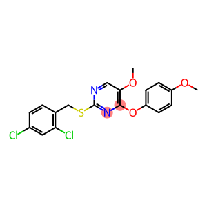 2-[(2,4-DICHLOROBENZYL)SULFANYL]-4-(4-METHOXYPHENOXY)-5-PYRIMIDINYL METHYL ETHER