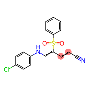 5-(4-CHLOROANILINO)-4-(PHENYLSULFONYL)-2,4-PENTADIENENITRILE