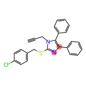 2-[(4-CHLOROBENZYL)SULFANYL]-4,5-DIPHENYL-1-(2-PROPYNYL)-1H-IMIDAZOLE