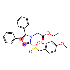 ETHYL 2-(2-[(4-METHOXYBENZYL)SULFONYL]-4,5-DIPHENYL-1H-IMIDAZOL-1-YL)ACETATE