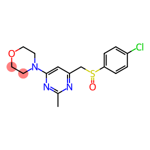 4-CHLOROPHENYL (2-METHYL-6-MORPHOLINO-4-PYRIMIDINYL)METHYL SULFOXIDE