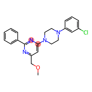 4-[4-(3-CHLOROPHENYL)PIPERAZINO]-6-(METHOXYMETHYL)-2-PHENYLPYRIMIDINE