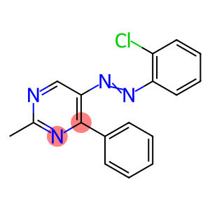 5-[2-(2-CHLOROPHENYL)DIAZENYL]-2-METHYL-4-PHENYLPYRIMIDINE