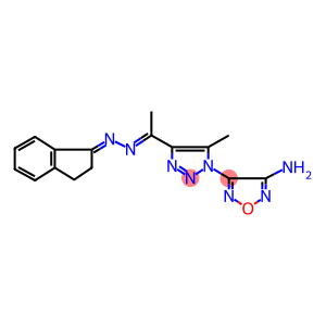 1-[1-(4-amino-1,2,5-oxadiazol-3-yl)-5-methyl-1H-1,2,3-triazol-4-yl]ethanone 2,3-dihydro-1H-inden-1-ylidenehydrazone