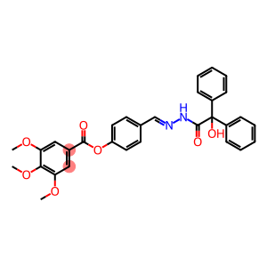 4-{2-[hydroxy(diphenyl)acetyl]carbohydrazonoyl}phenyl 3,4,5-trimethoxybenzoate
