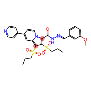 N'-(3-methoxybenzylidene)-1,2-bis(propylsulfonyl)-7-(4-pyridinyl)-3-indolizinecarbohydrazide